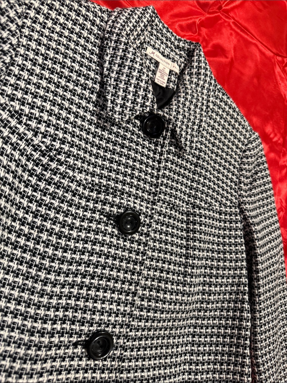 WOW POSHMARK - Authentic JM Collection NWOT Black & White Tweed Style Blazer